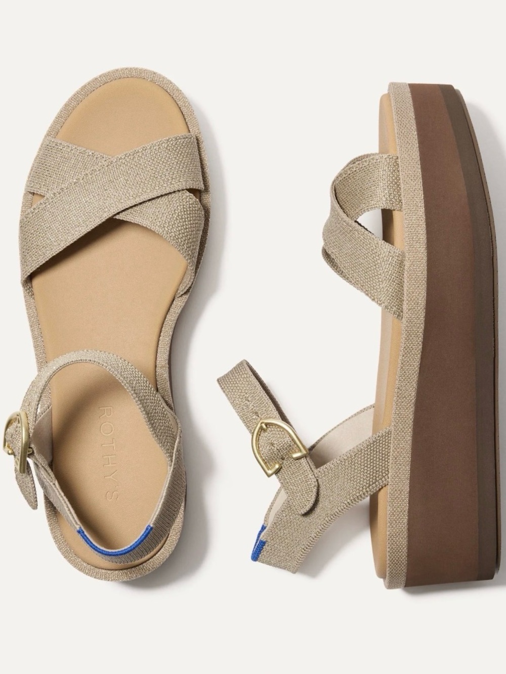 NEW Rothy’s The Criss-Cross Lightweight Wedge in Aurora